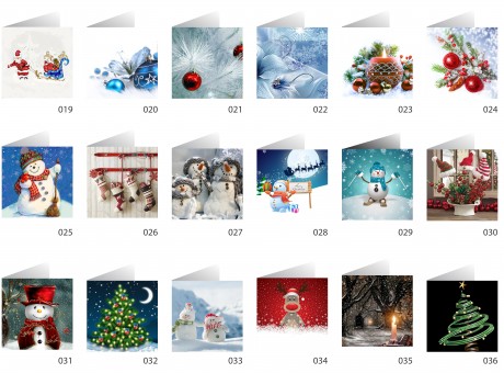 100x100mm Christmas card printing