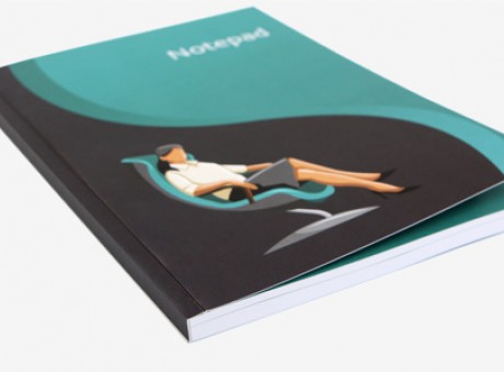 A6 catalog with perfect binding