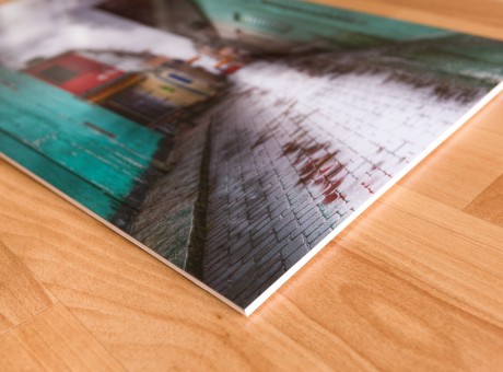 Plastic material with print