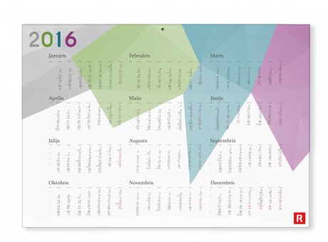 Large format  Wall calendar print 