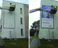 Metal frame for PVC banner